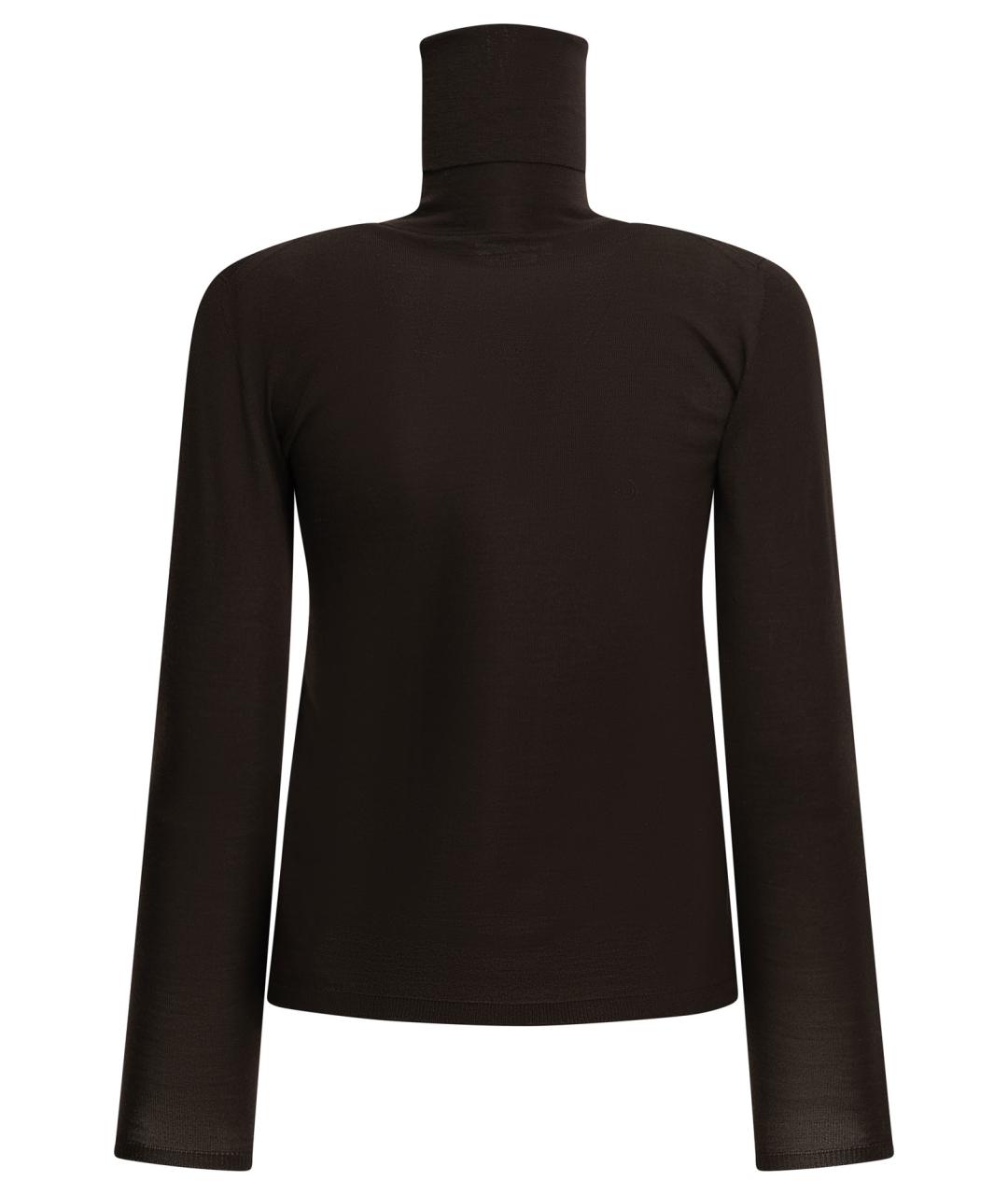 MAX MARA Коричневая шерстяная водолазка, фото 2