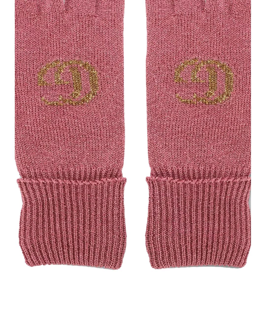 GUCCI Розовые перчатки, фото 3