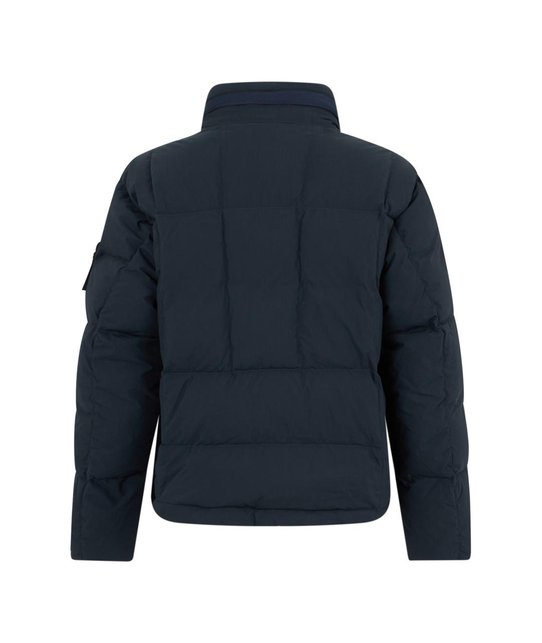STONE ISLAND Синий полиамидовый пуховик, фото 2
