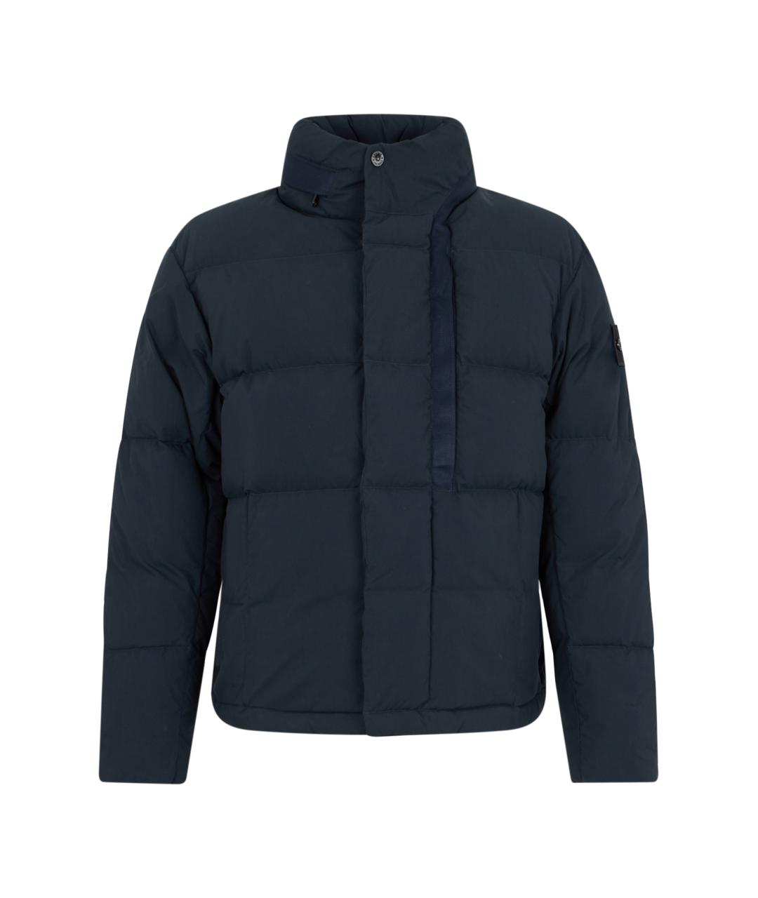 STONE ISLAND Синий полиамидовый пуховик, фото 1