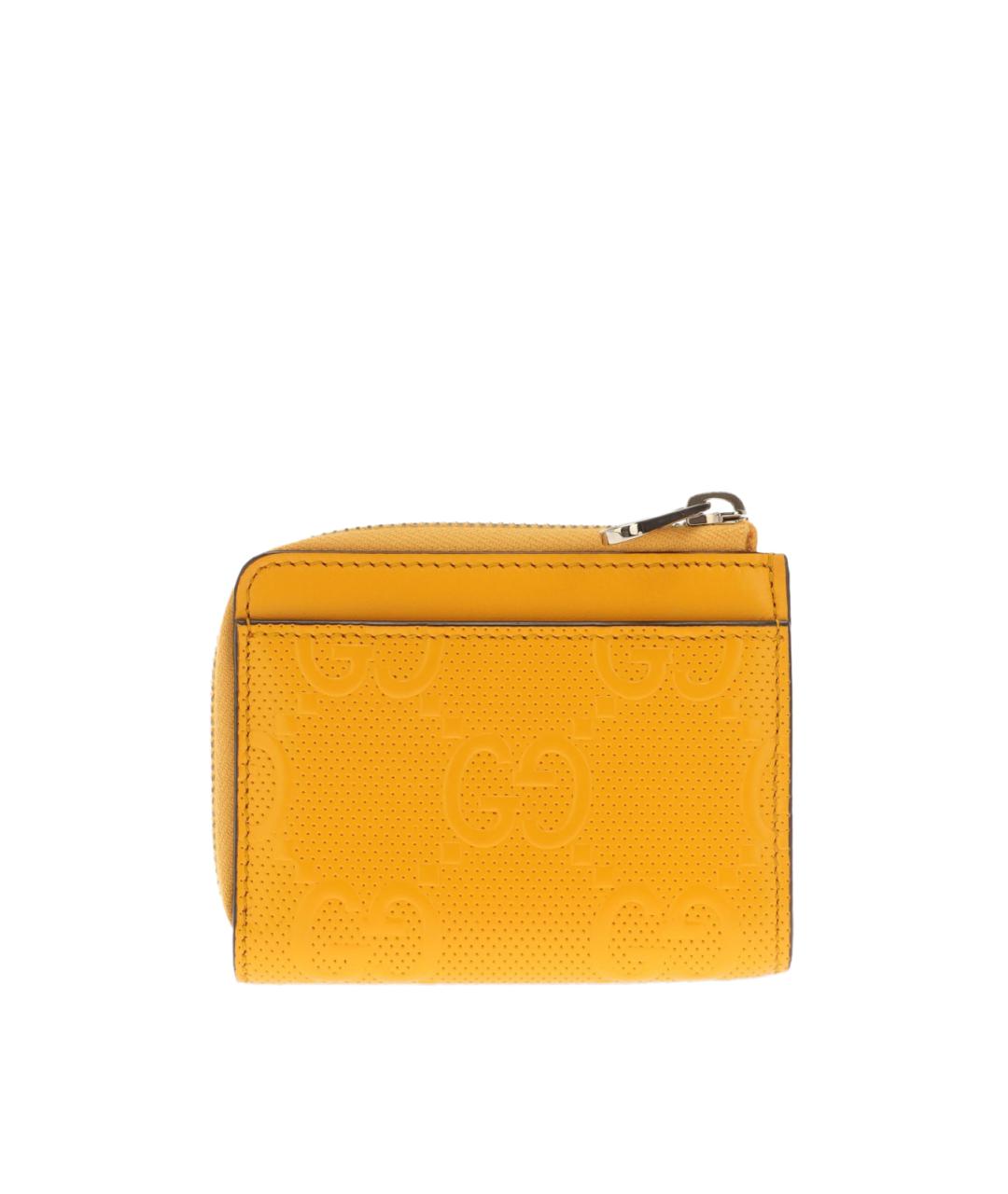GUCCI Желтый кожаный кошелек, фото 2