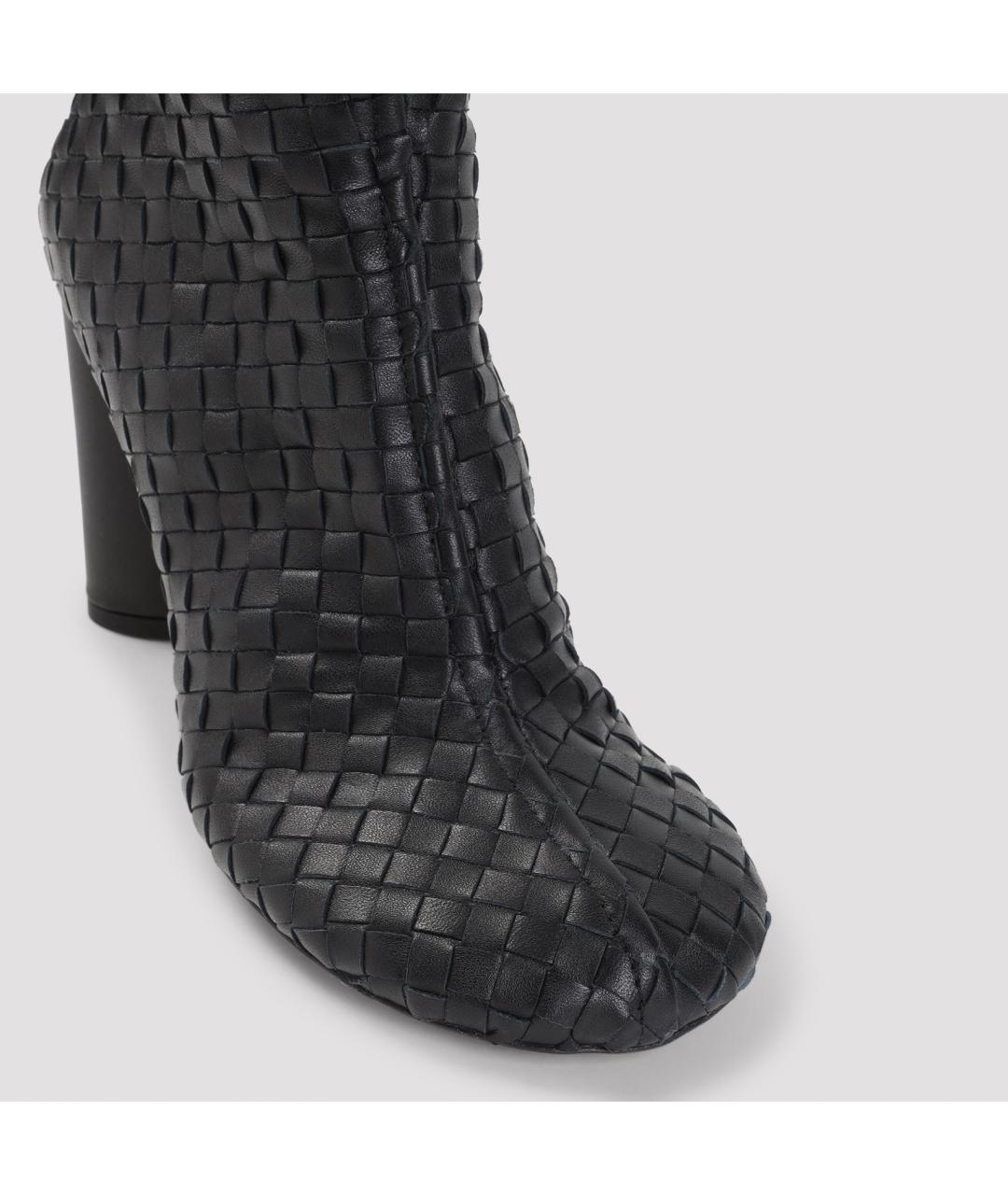 BOTTEGA VENETA Черные кожаные сапоги, фото 5