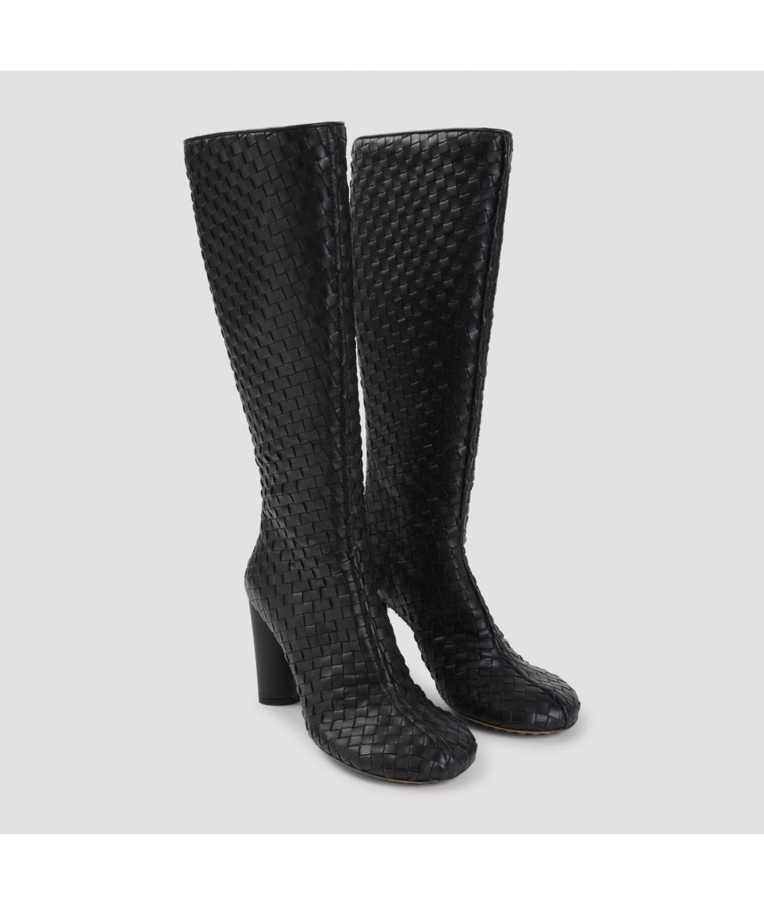 BOTTEGA VENETA Черные кожаные сапоги, фото 4