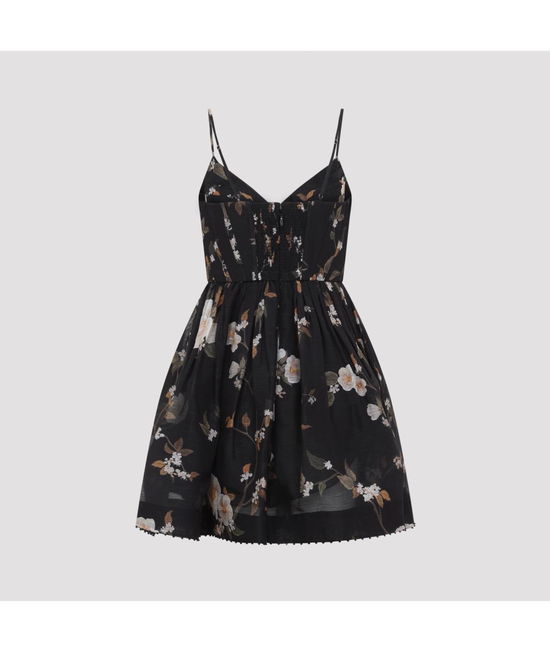 ZIMMERMANN Черное льняное повседневное платье, фото 2