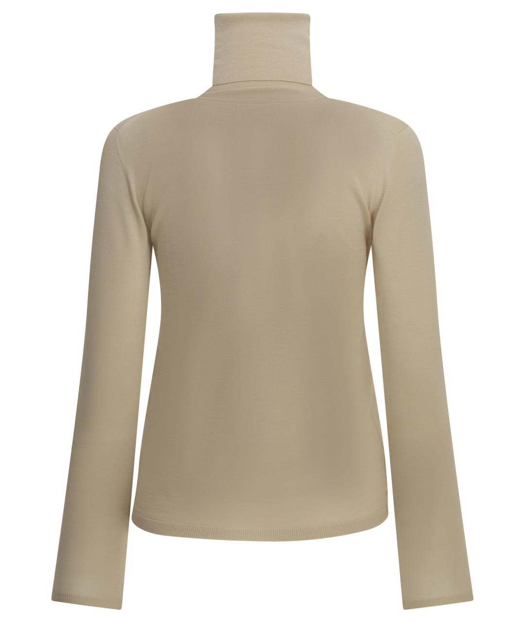 MAX MARA Бежевая шерстяная водолазка, фото 2