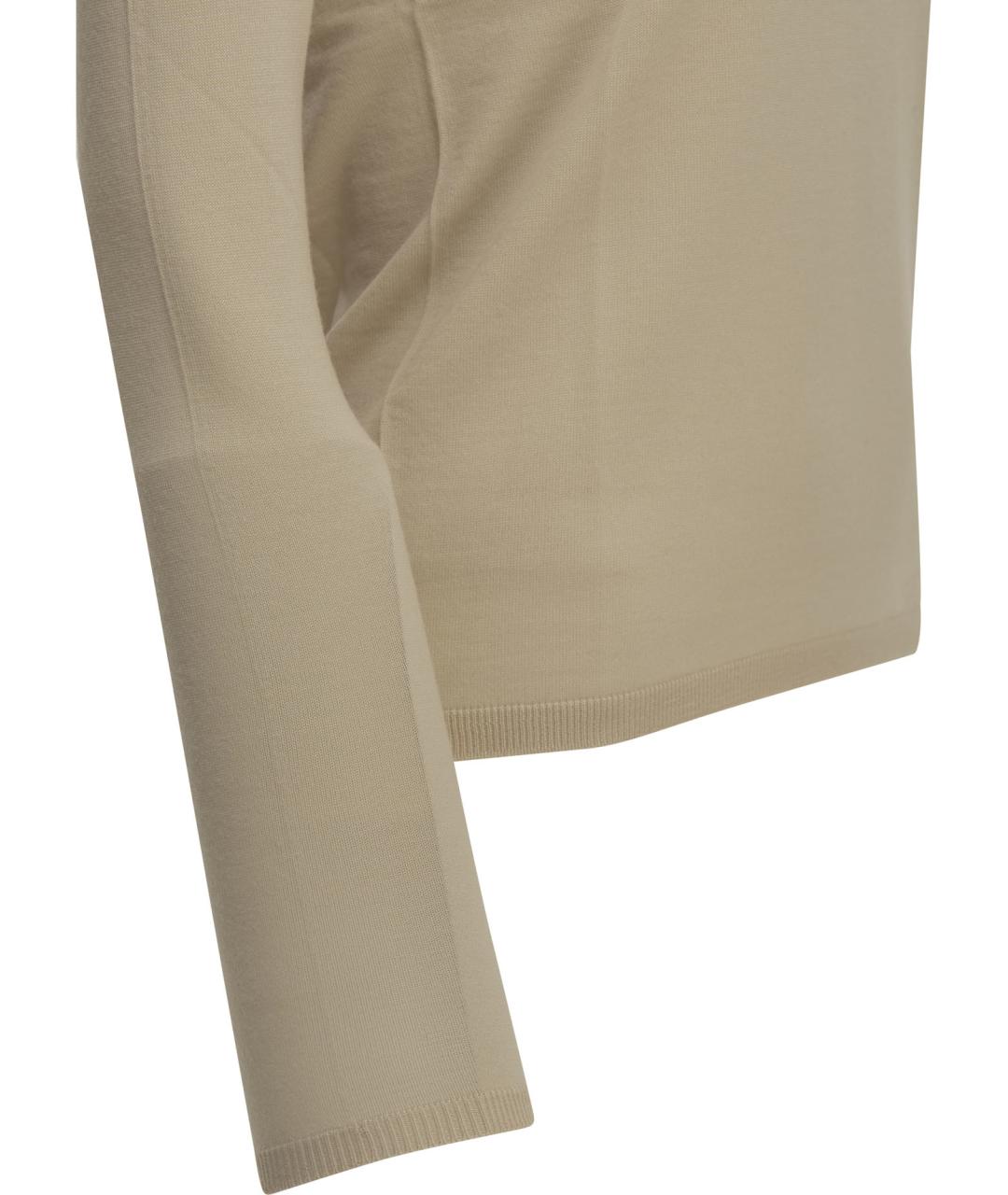 MAX MARA Бежевая шерстяная водолазка, фото 4