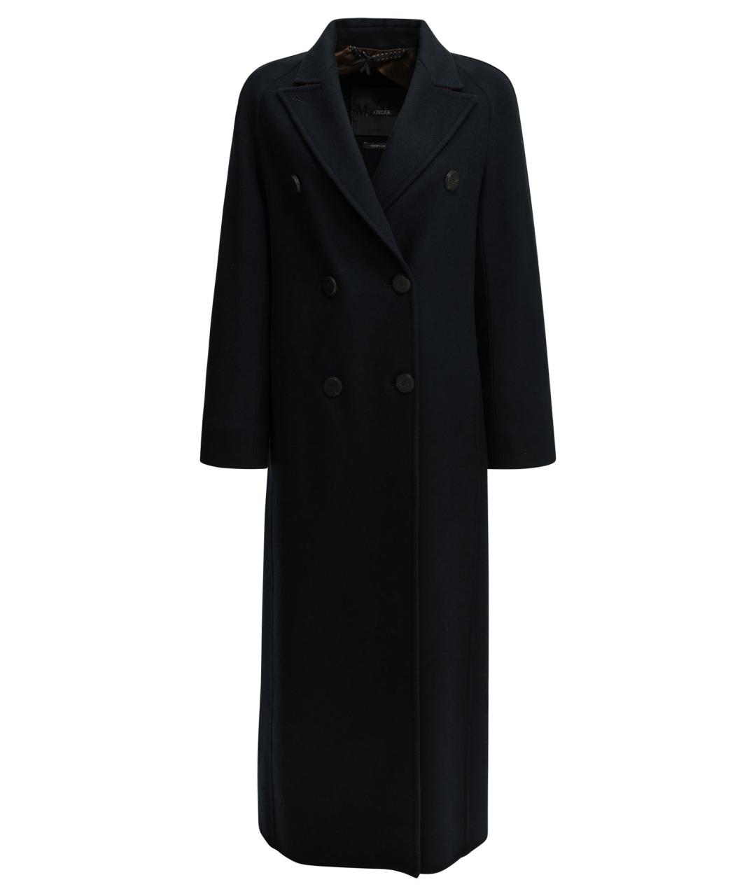MAX MARA Темно-синее кашемировое пальто, фото 1