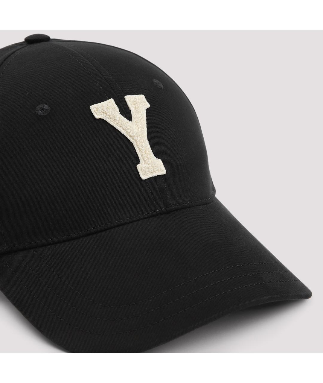 SAINT LAURENT Черная хлопковая кепка, фото 4