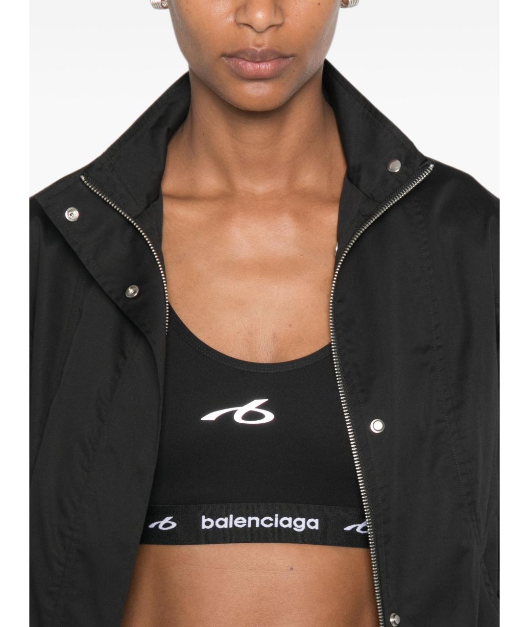 BALENCIAGA Черная полиамидовая майка, фото 2