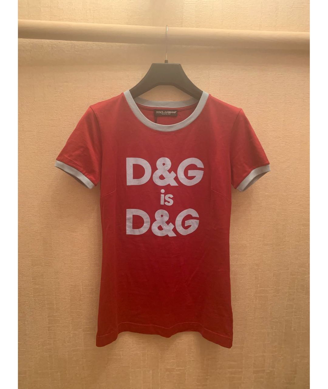 DOLCE&GABBANA Красная хлопковая футболка, фото 5