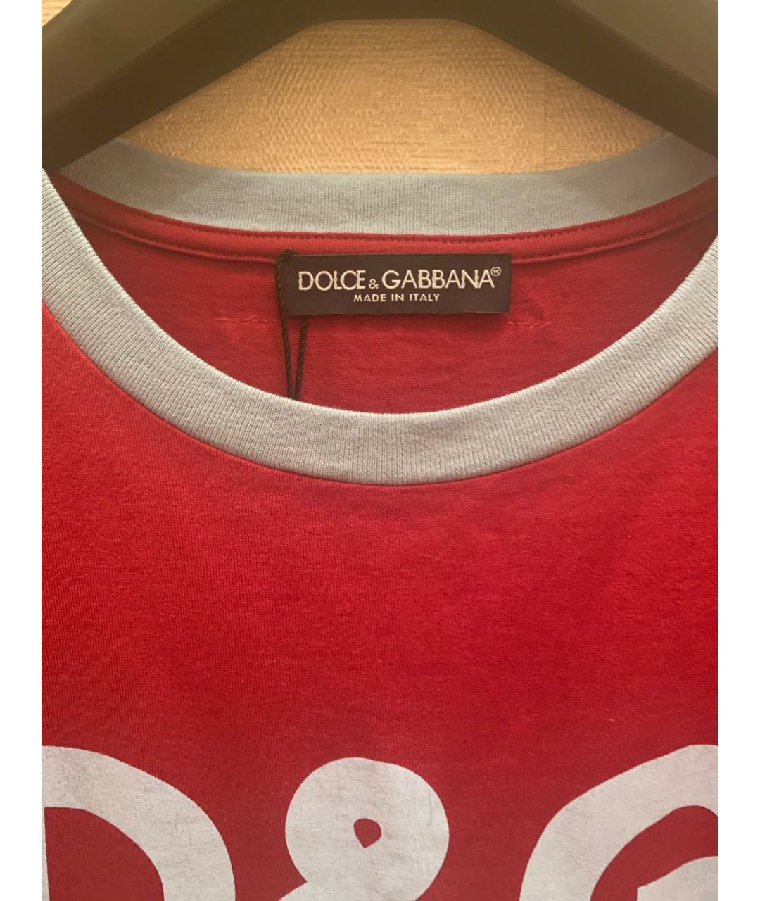 DOLCE&GABBANA Красная хлопковая футболка, фото 3