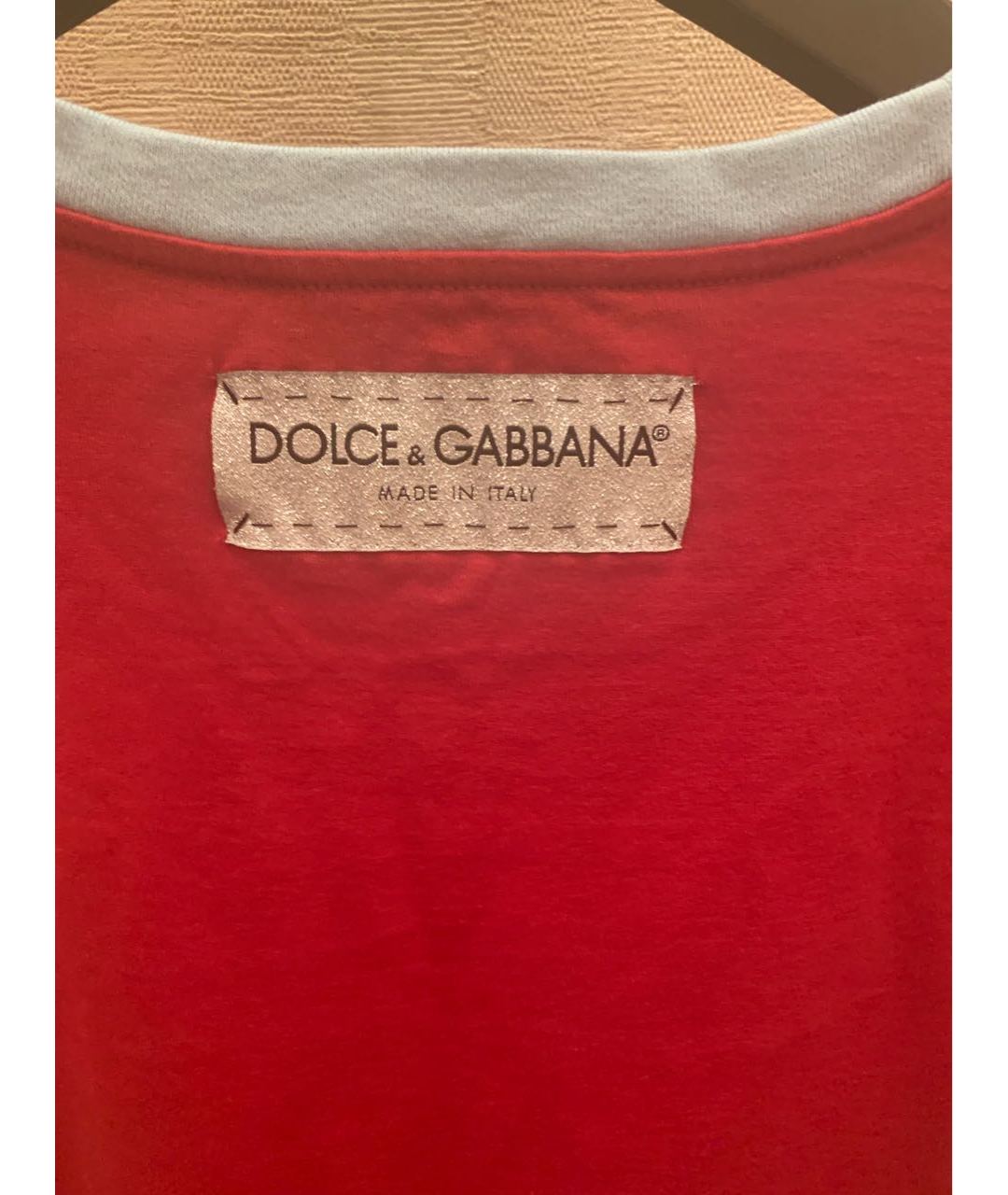 DOLCE&GABBANA Красная хлопковая футболка, фото 4