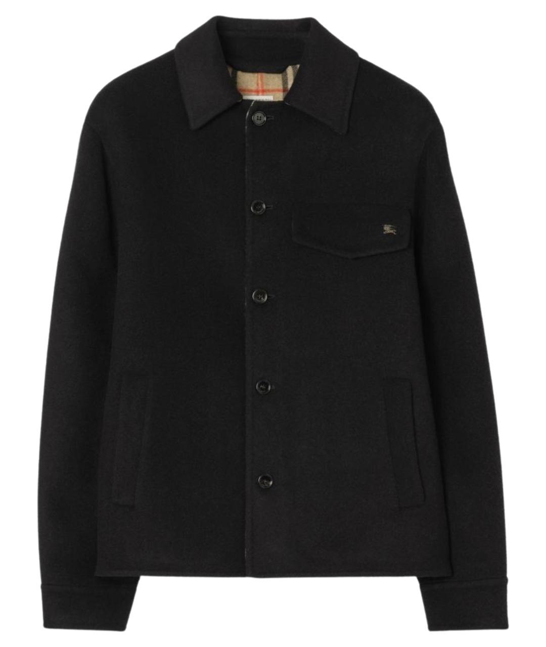 BURBERRY Черная шерстяная куртка, фото 1