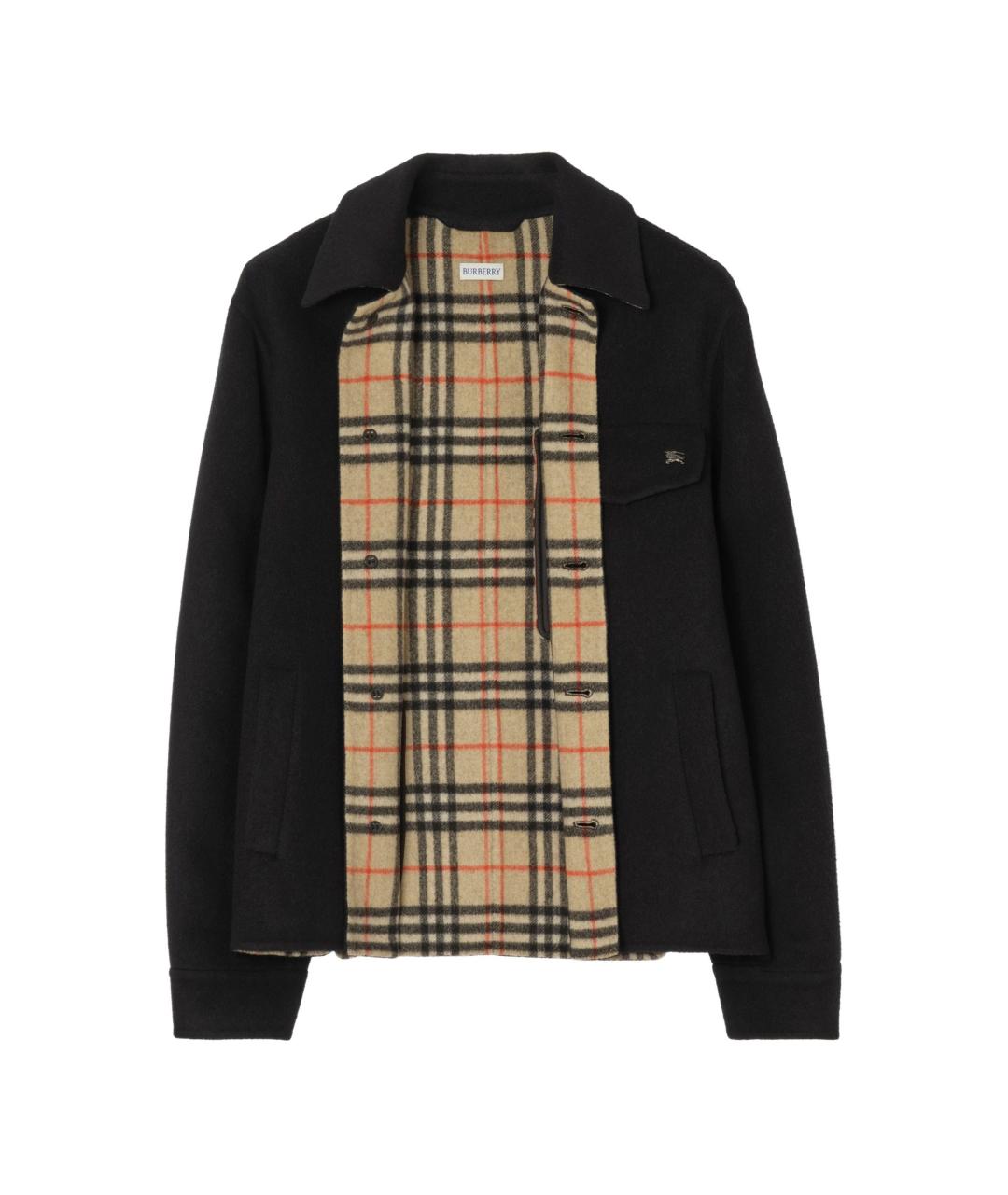 BURBERRY Черная шерстяная куртка, фото 2
