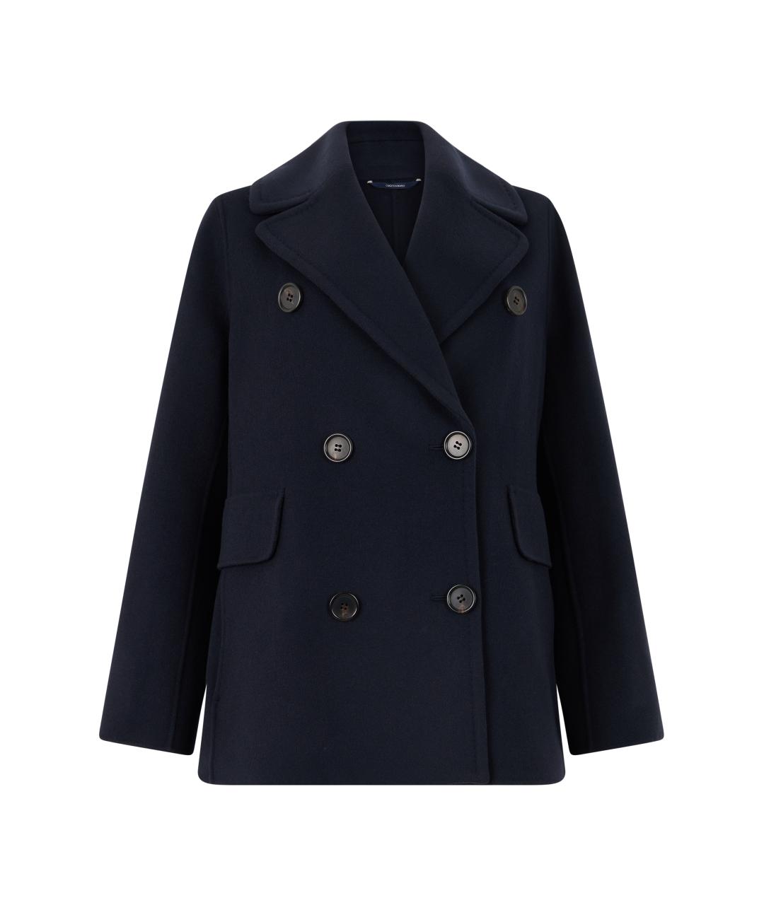 'S MAX MARA Синее шерстяное пальто, фото 1