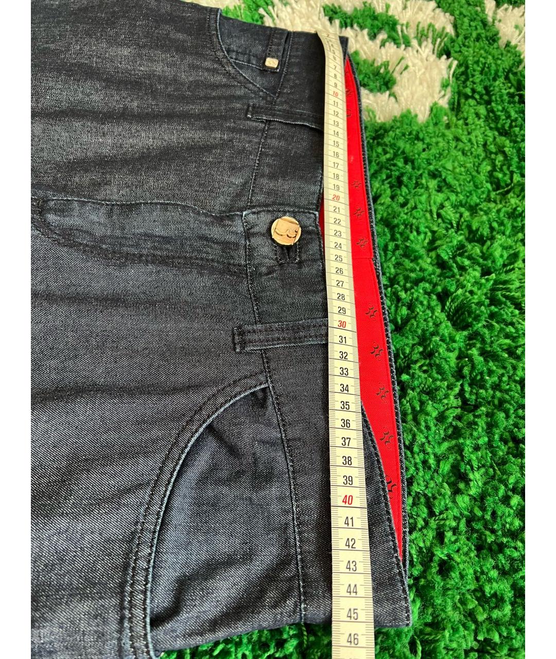 BILLIONAIRE Темно-синие хлопко-эластановые прямые джинсы, фото 5