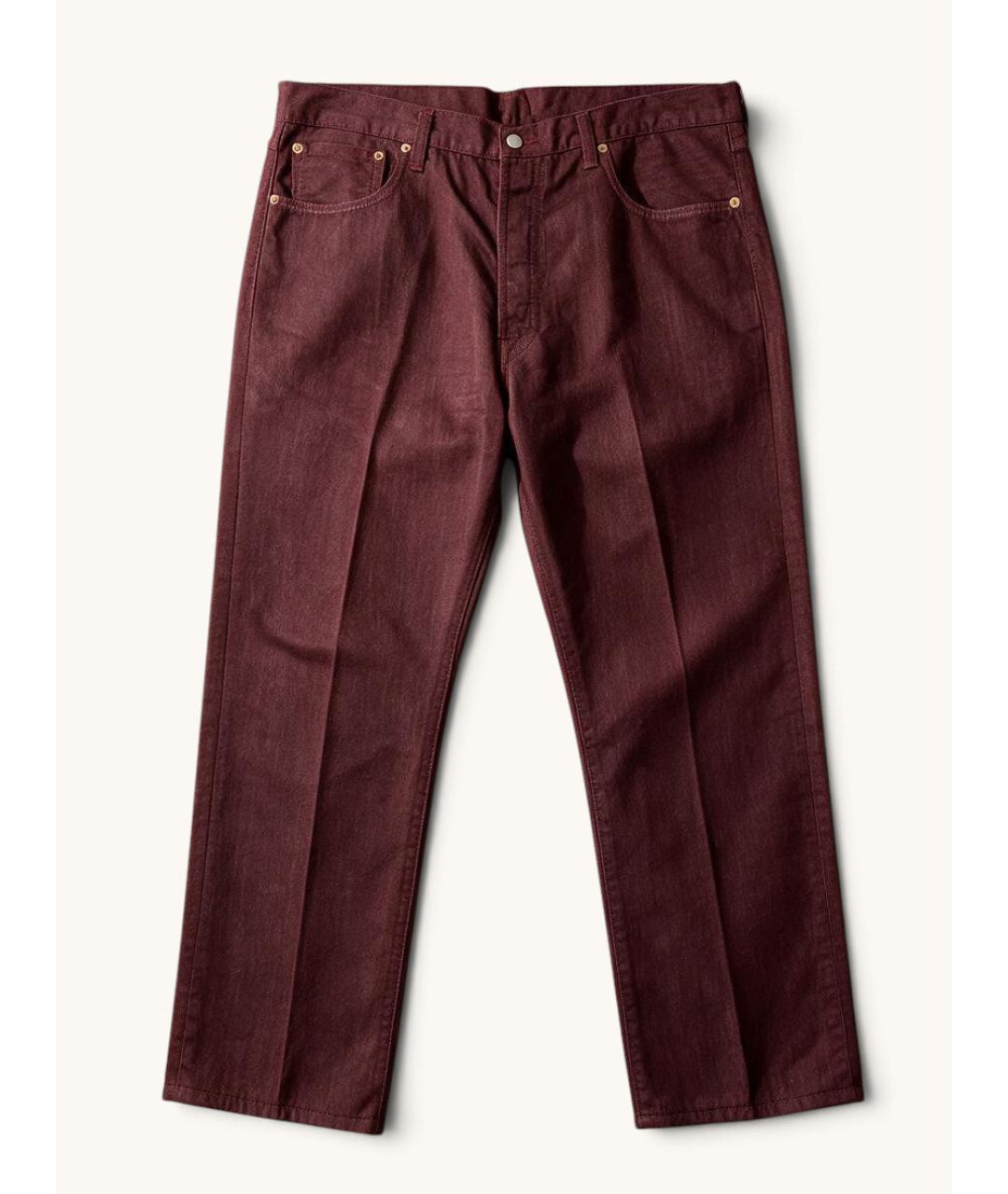LEVI'S Бордовые хлопковые прямые джинсы, фото 7