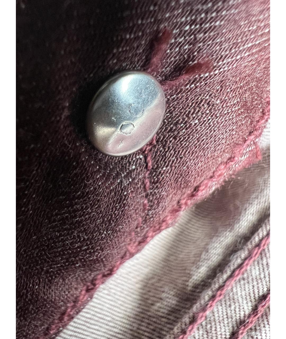 LEVI'S Бордовые хлопковые прямые джинсы, фото 5