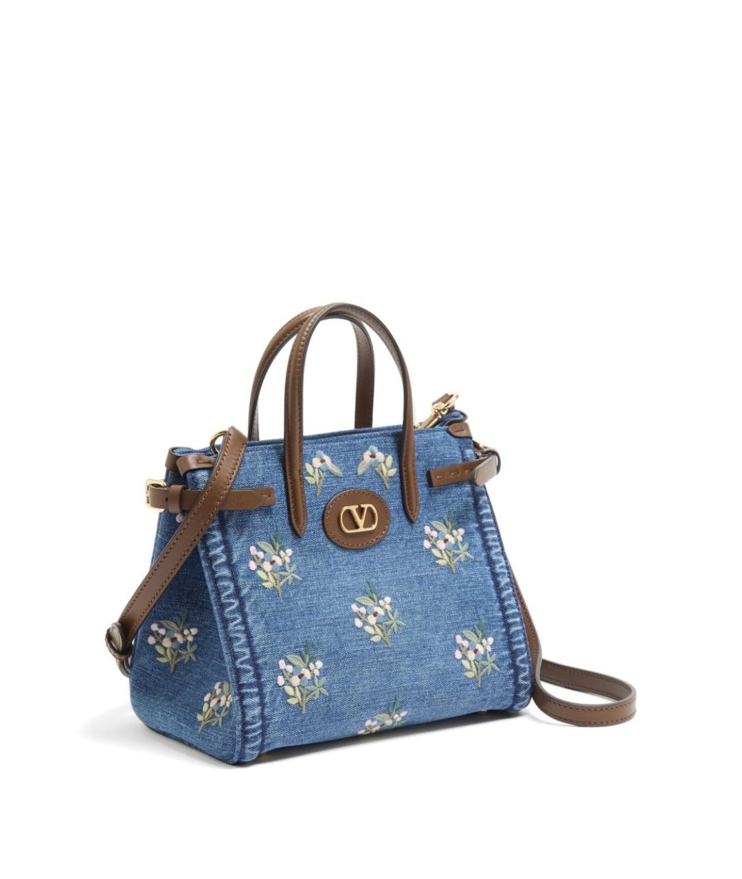 VALENTINO Синяя деним сумка тоут, фото 4