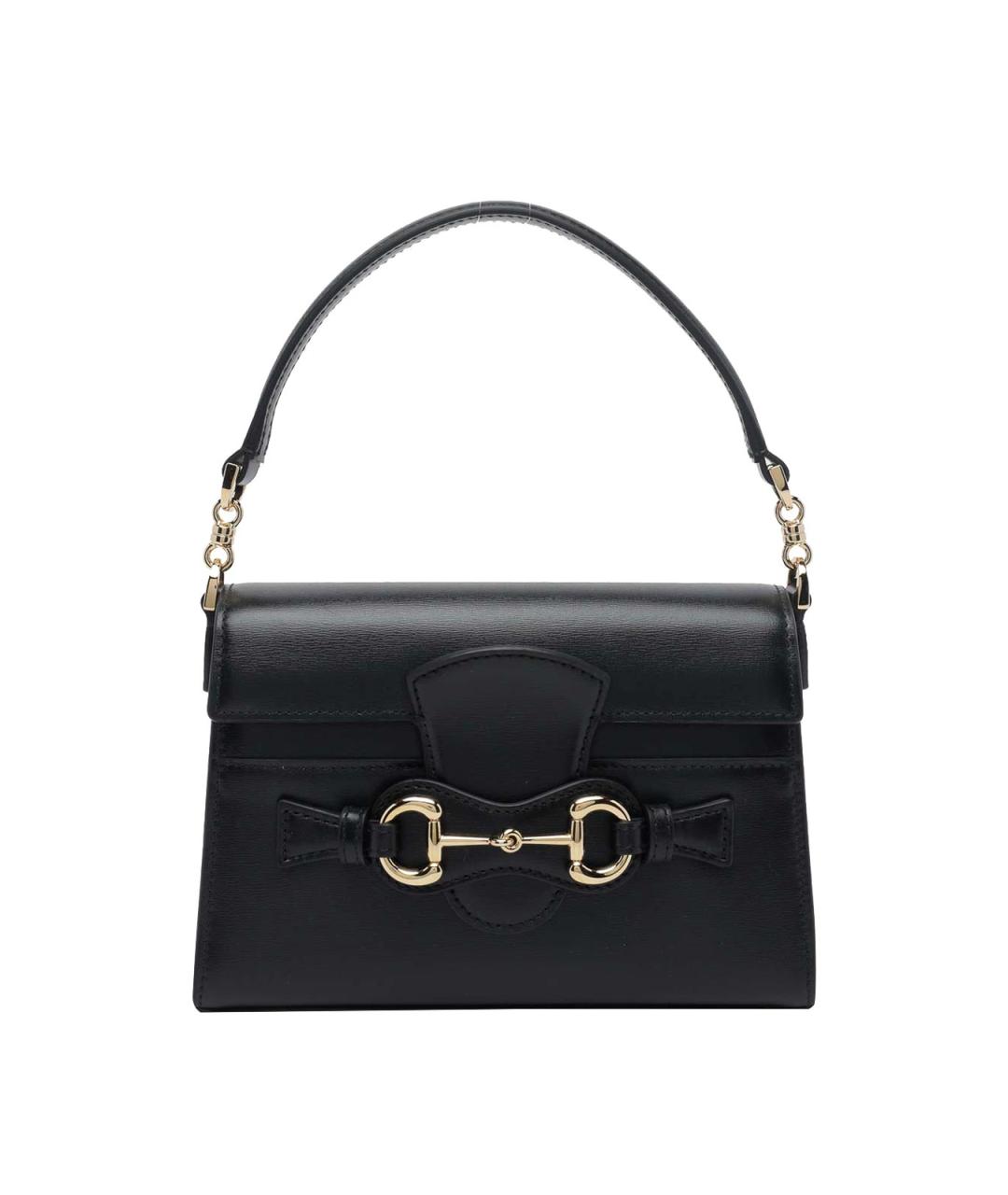 GUCCI Черная кожаная сумка тоут, фото 5