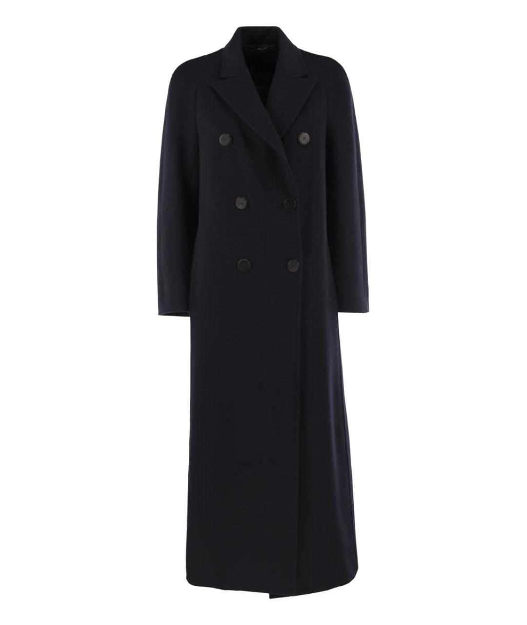 MAX MARA Темно-синее кашемировое пальто, фото 1