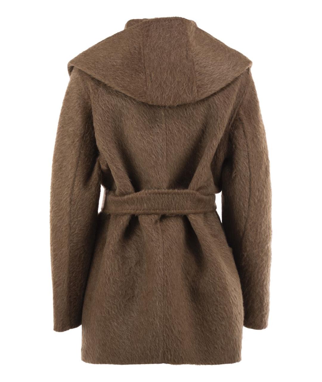 MAX MARA Коричневое шерстяное пальто, фото 2