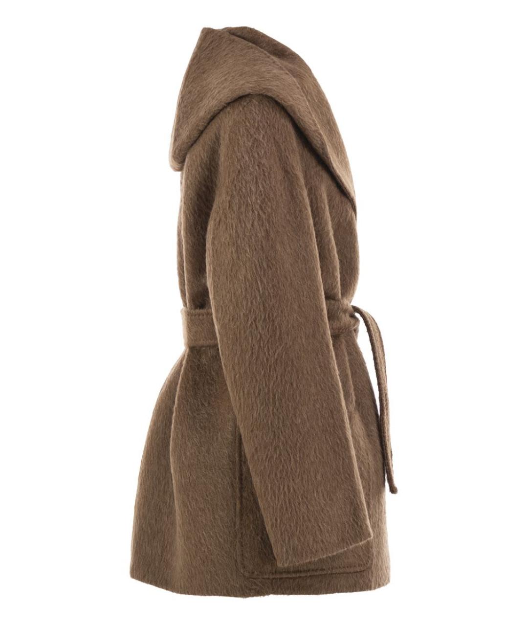MAX MARA Коричневое шерстяное пальто, фото 3