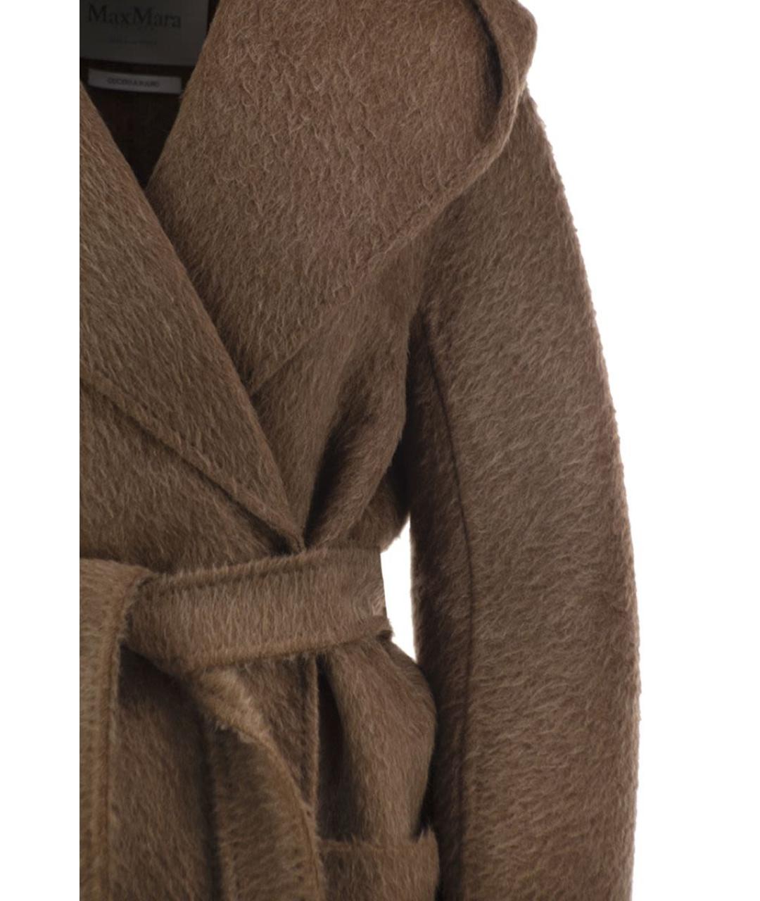 MAX MARA Коричневое шерстяное пальто, фото 4