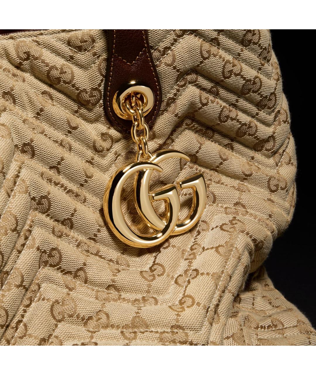 GUCCI Бежевая сумка тоут из канвы, фото 2