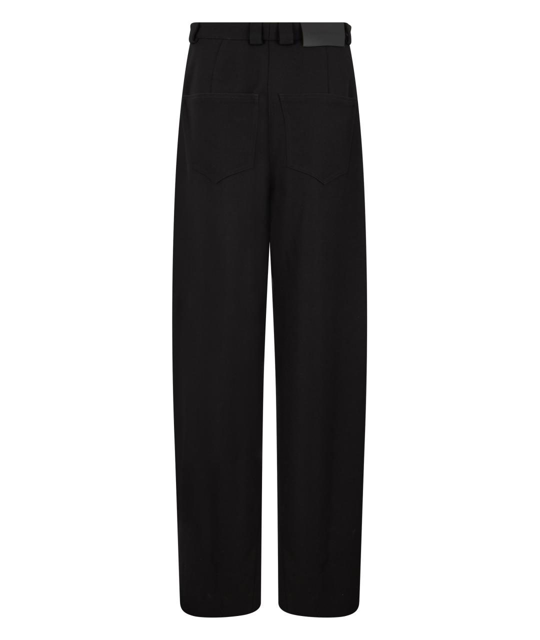 BALENCIAGA Черные шерстяные прямые брюки, фото 4