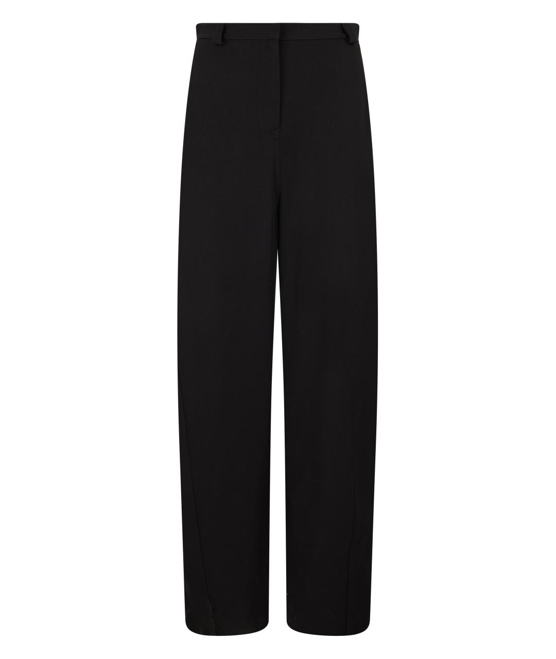 BALENCIAGA Черные шерстяные прямые брюки, фото 1