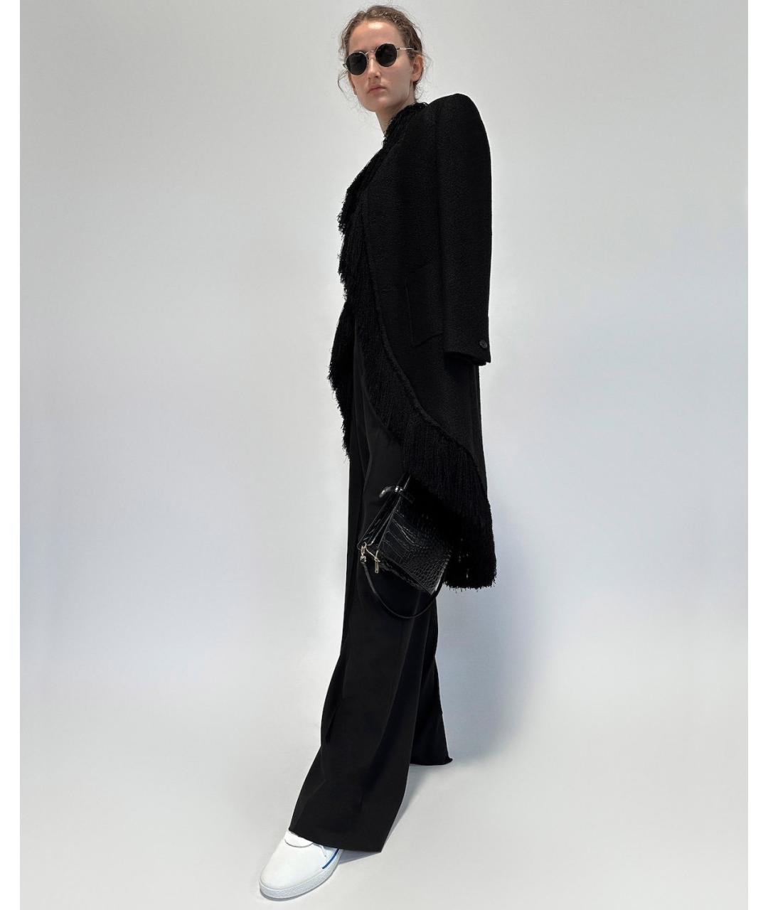 CELINE Черное вискозное пальто, фото 2