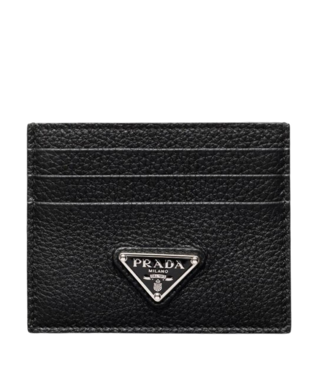 PRADA Черный кожаный кардхолдер, фото 1