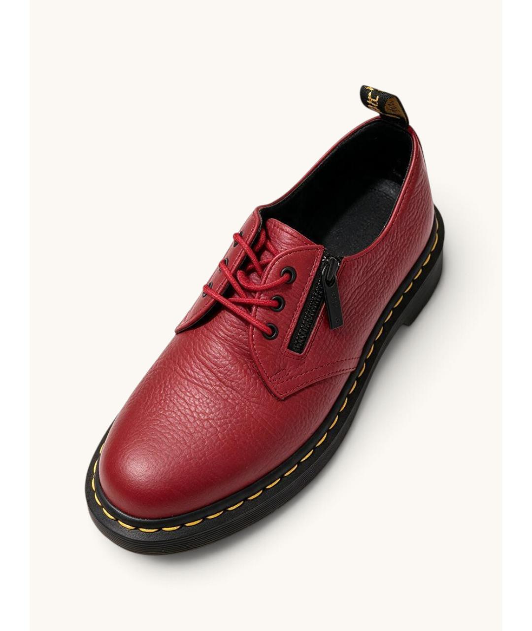 DR. MARTENS Бордовые кожаные брогги и оксфорды, фото 2