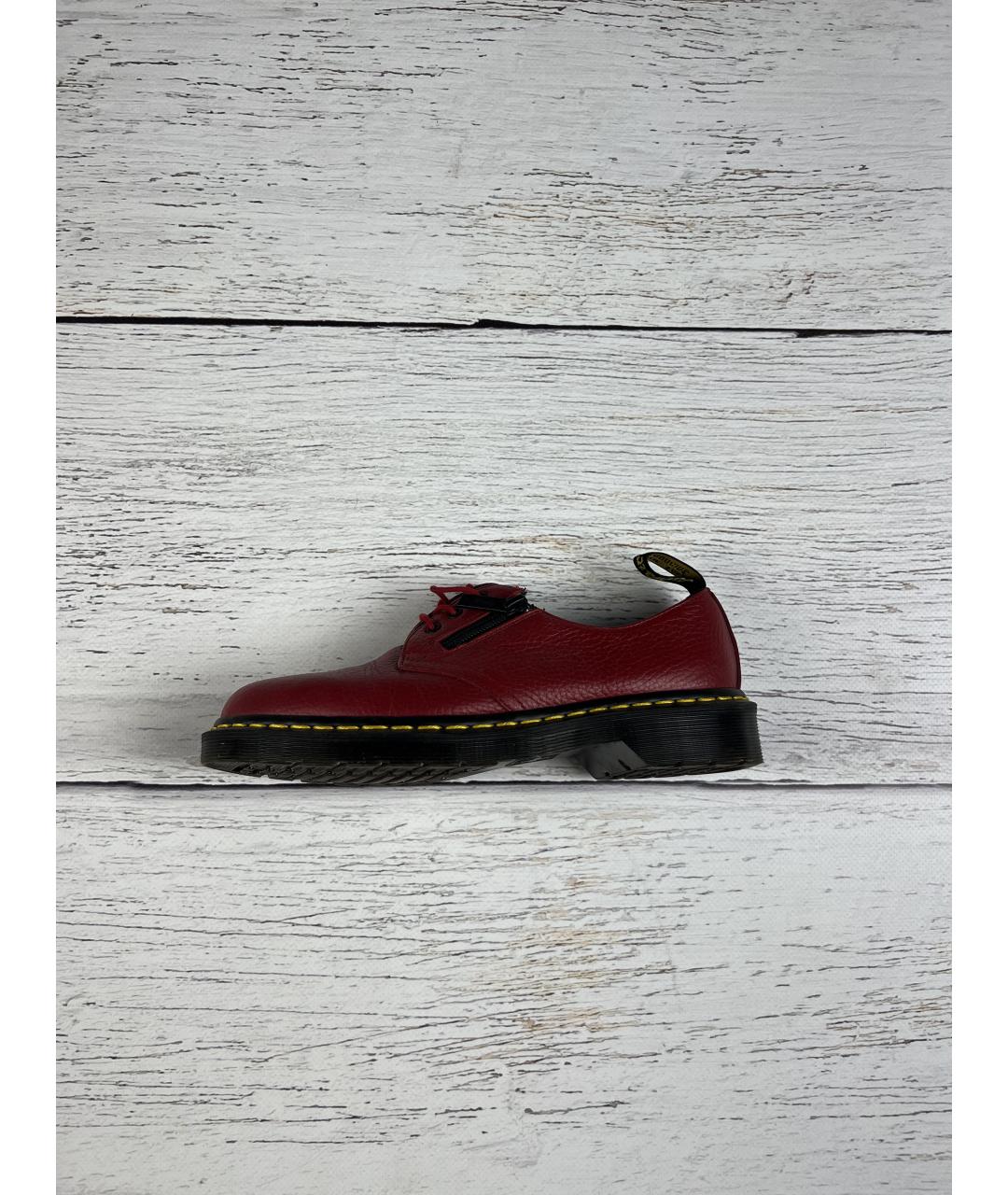 DR. MARTENS Бордовые кожаные брогги и оксфорды, фото 8