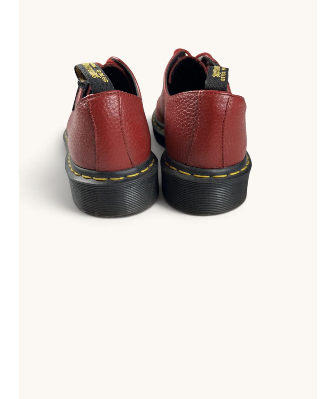 DR. MARTENS Бордовые кожаные брогги и оксфорды, фото 4