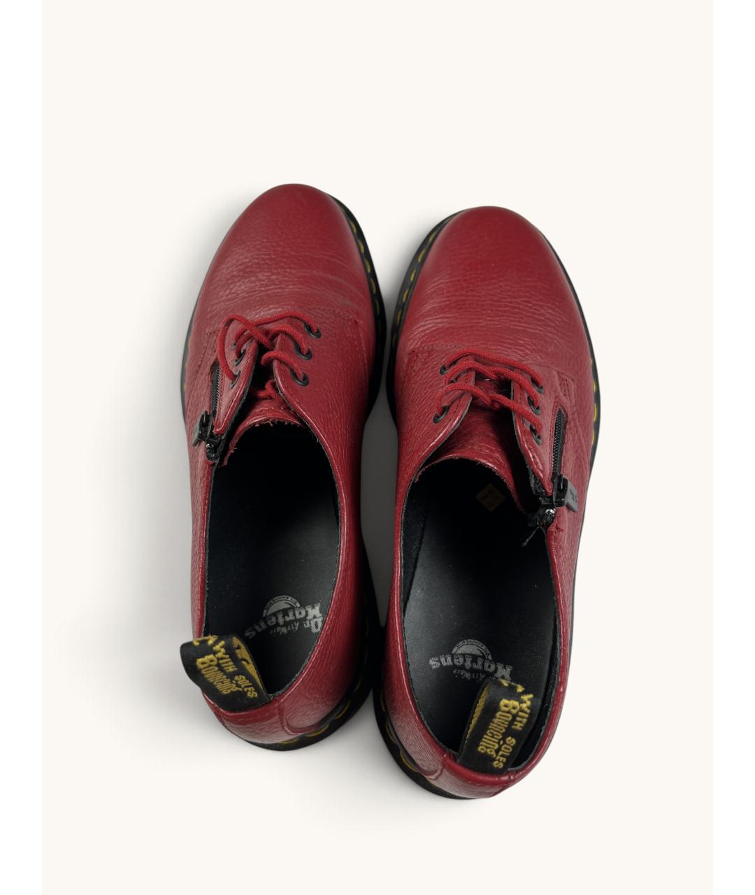 DR. MARTENS Бордовые кожаные брогги и оксфорды, фото 5