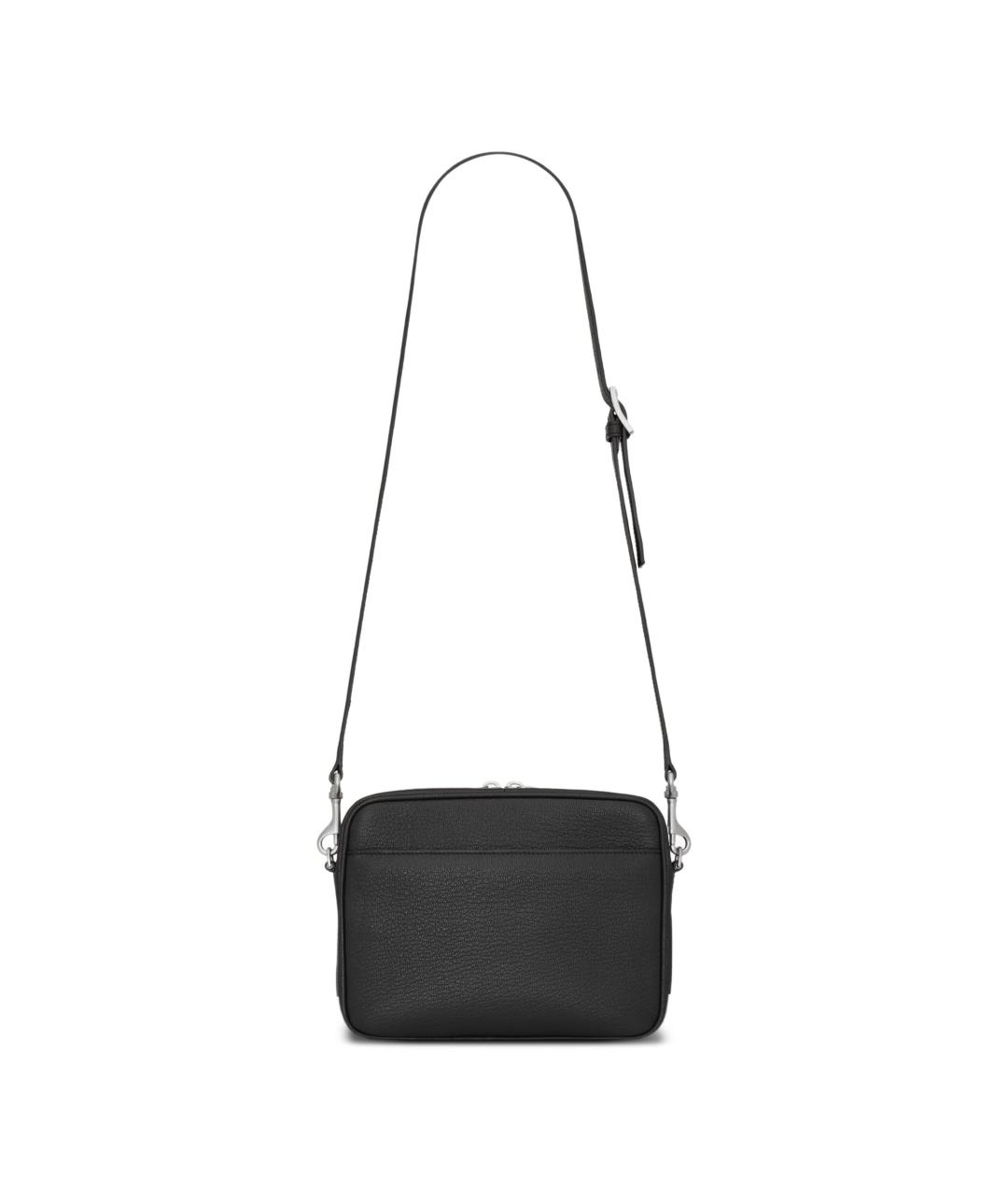 SAINT LAURENT Черная кожаная сумка на плечо, фото 3
