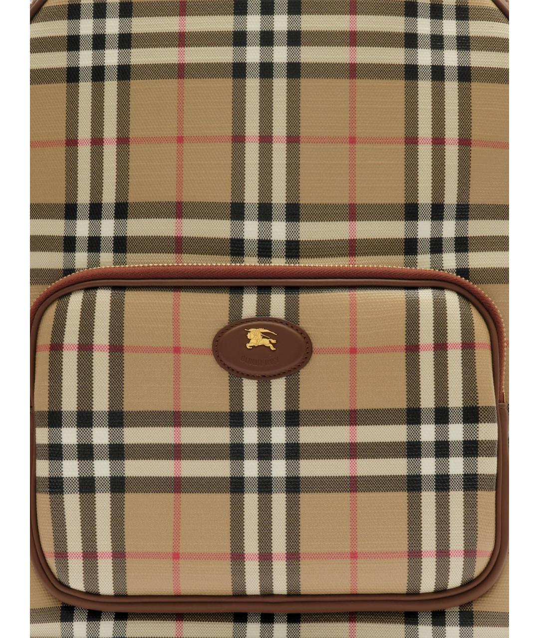 BURBERRY Бежевый рюкзак из канвы, фото 4