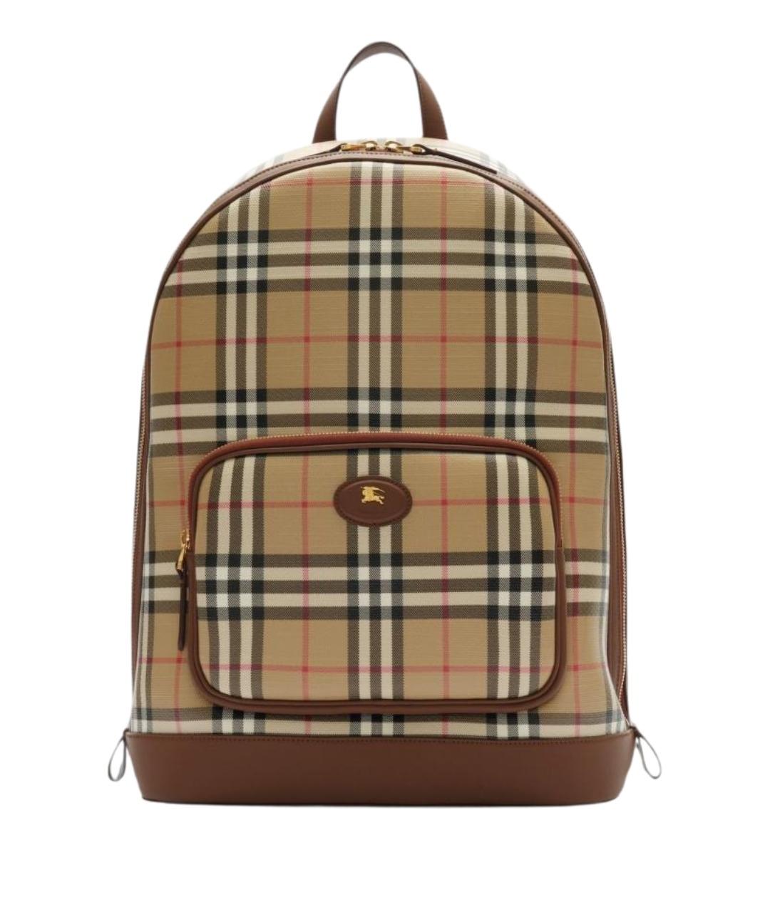 BURBERRY Бежевый рюкзак из канвы, фото 1