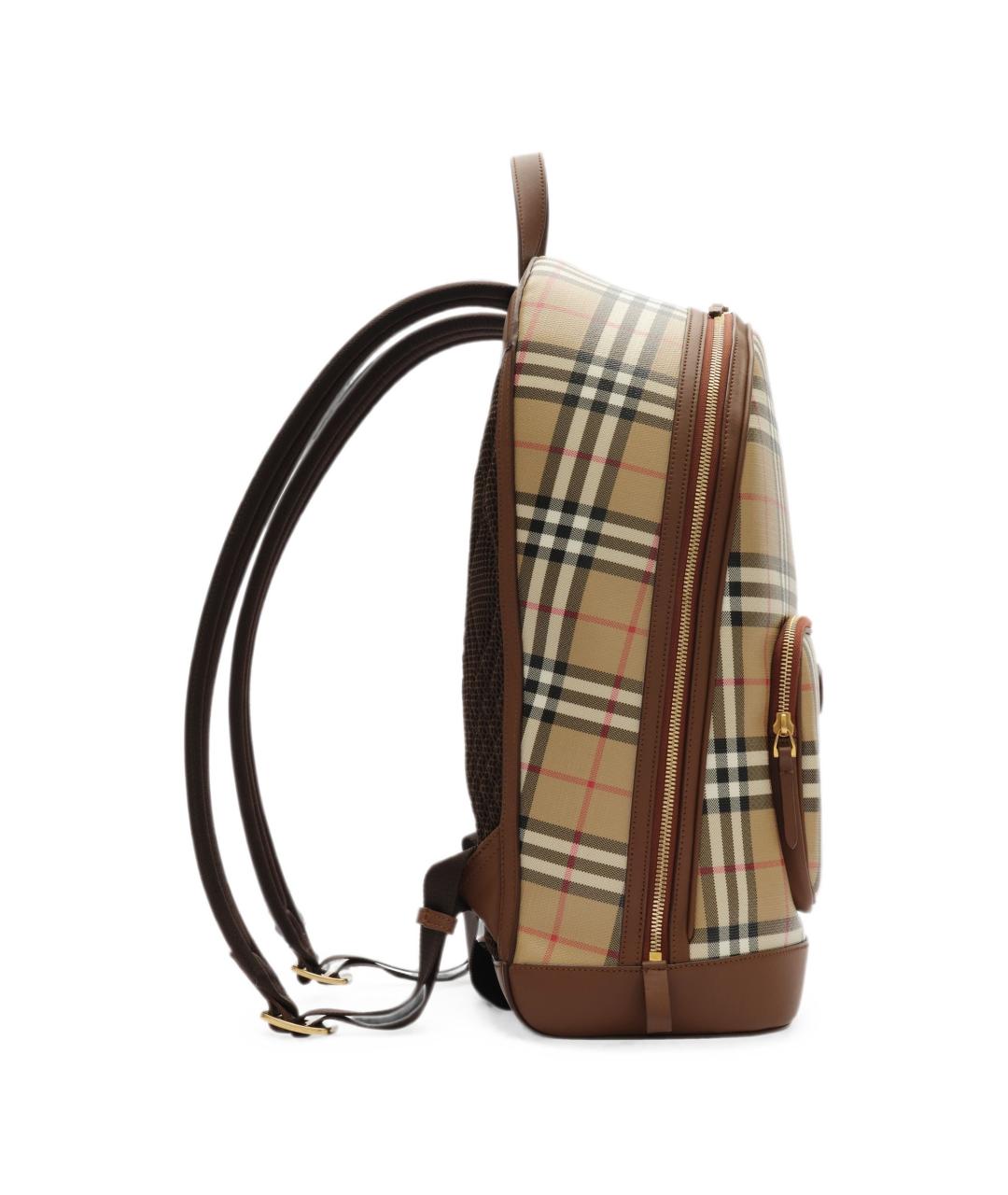 BURBERRY Бежевый рюкзак из канвы, фото 2