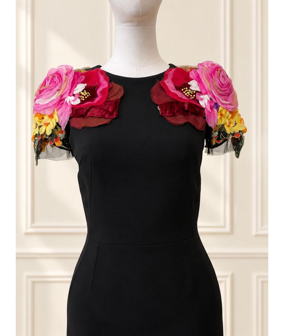 DOLCE&GABBANA Черное полиамидовое коктейльное платье, фото 4