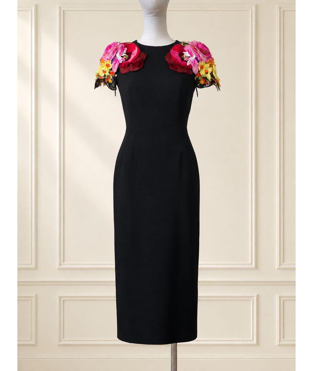 DOLCE&GABBANA Черное полиамидовое коктейльное платье, фото 2