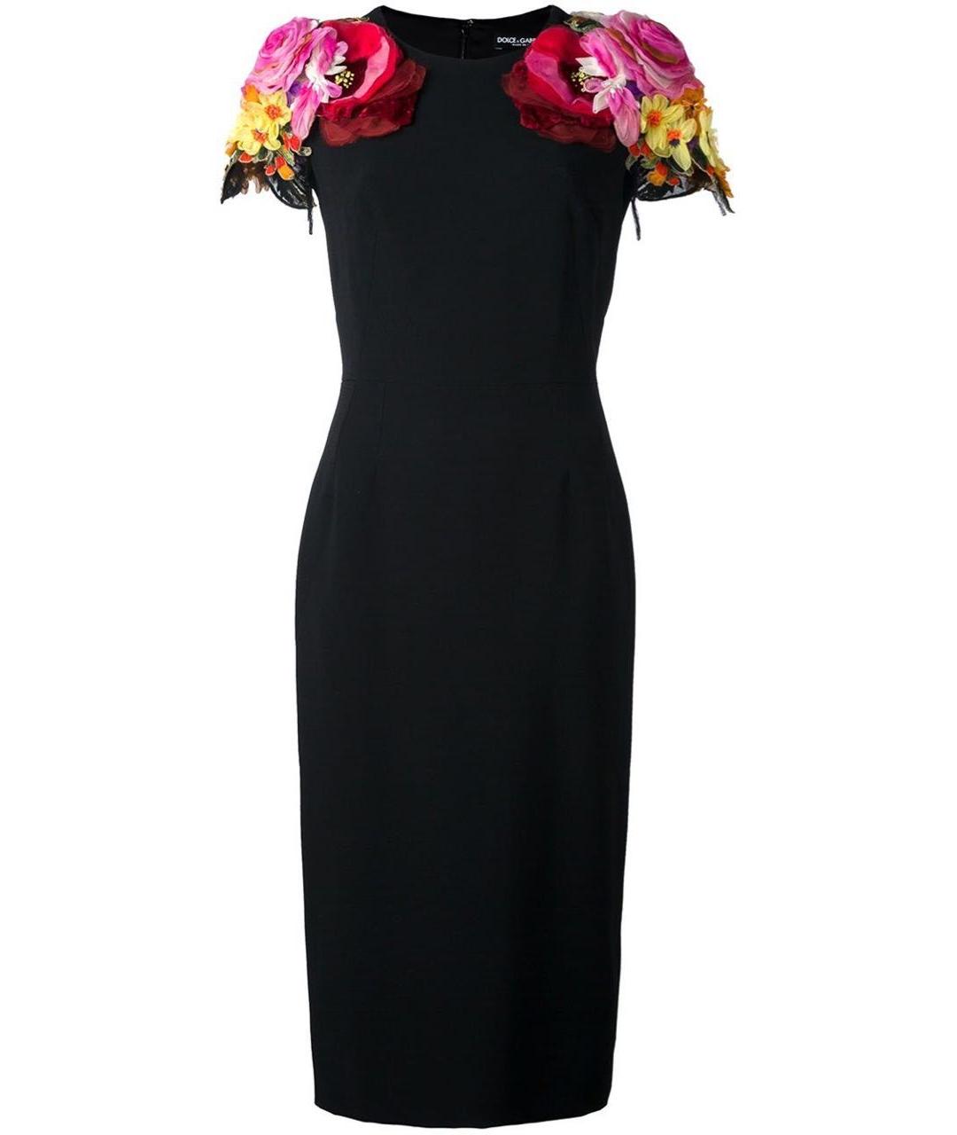 DOLCE&GABBANA Черное полиамидовое коктейльное платье, фото 1