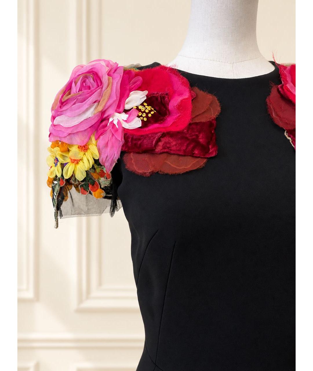 DOLCE&GABBANA Черное полиамидовое коктейльное платье, фото 3
