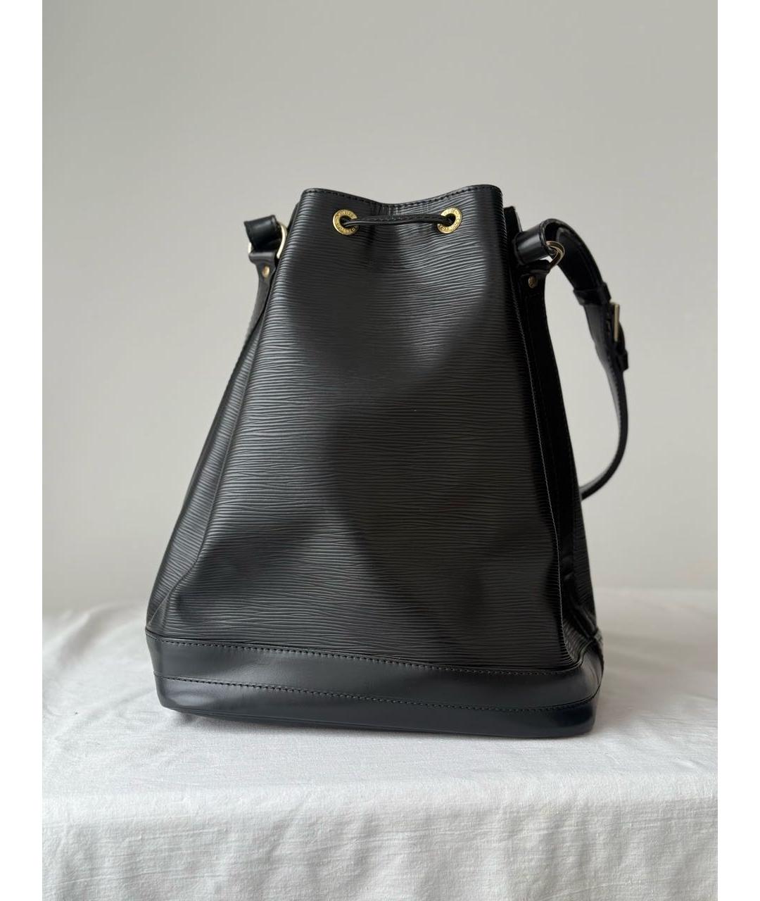 LOUIS VUITTON Черная кожаная сумка через плечо, фото 4