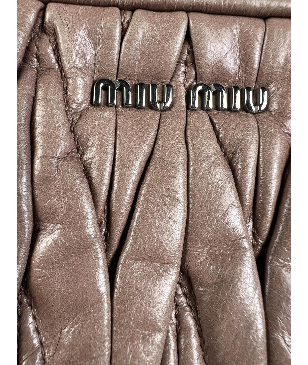 MIU MIU Розовая кожаная сумка через плечо, фото 7