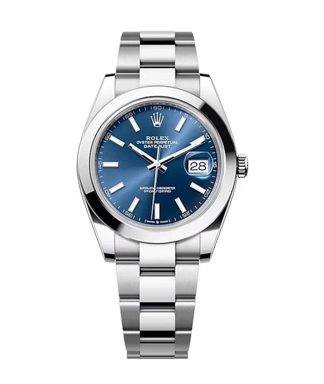 ROLEX Синие металлические часы, фото 7