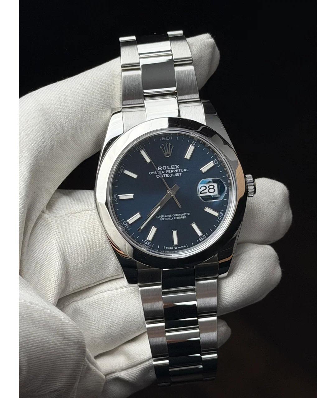 ROLEX Синие металлические часы, фото 2