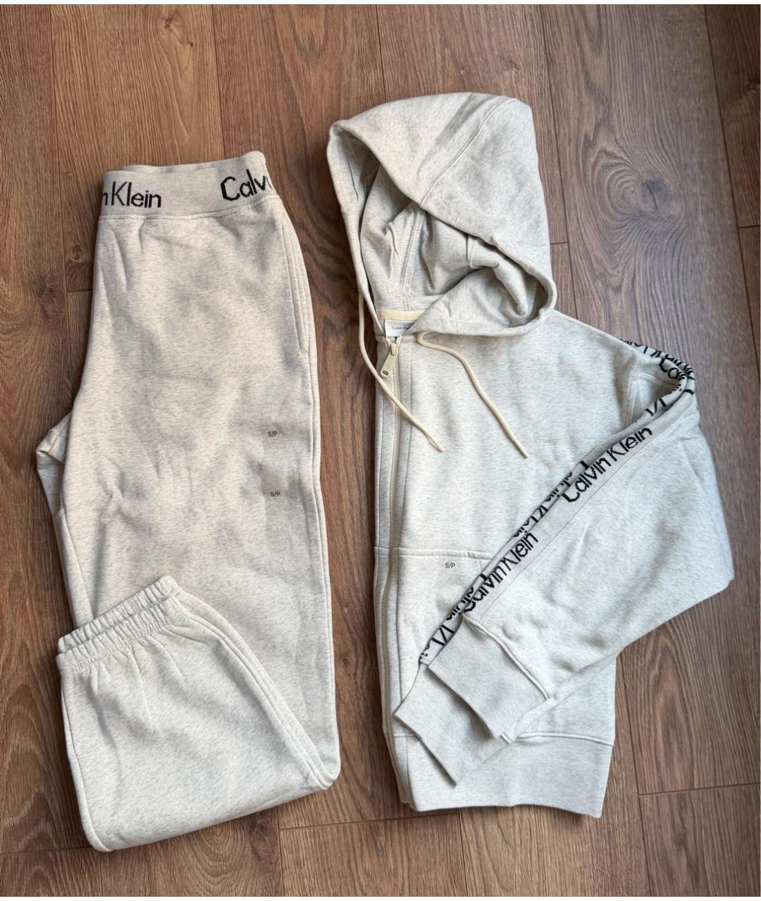 CALVIN KLEIN Бежевый хлопковый спортивные костюмы, фото 7